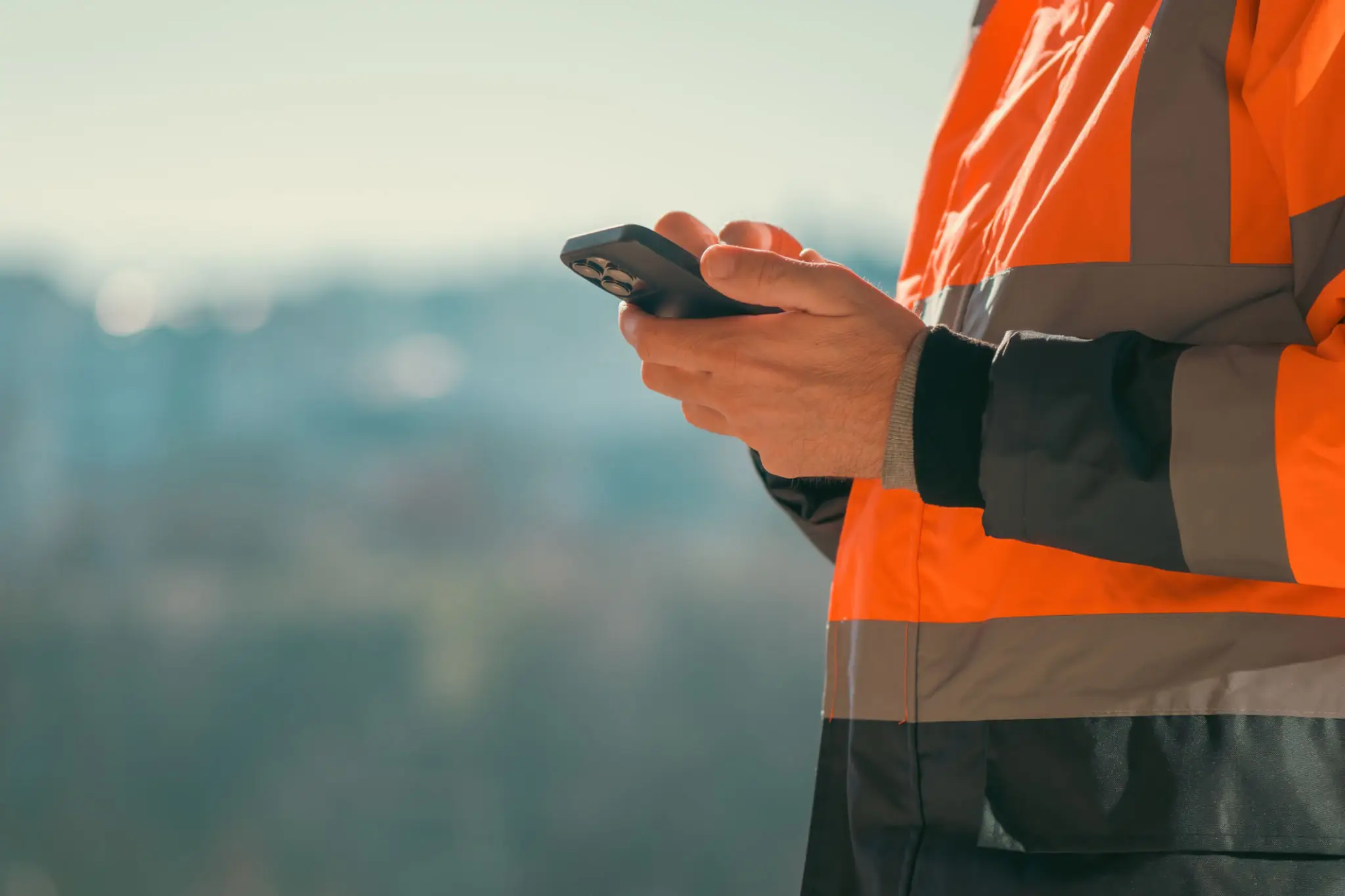 Construction workers reviewing plans